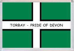 Torbay - Pride of Devon County Flag - Jumbo Fridge Magnet Souvenir Gift Present
