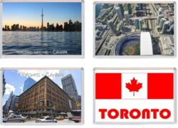 Toronto - Canada - 4 PACK - Jumbo Fridge Magnet Souvenir Gift Present