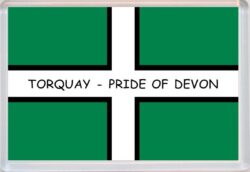 Torquay - Pride of Devon County Flag - Jumbo Fridge Magnet Souvenir Gift Present