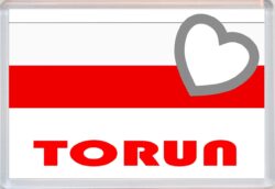 Torun - Love Poland/Polish Towns & Cities Flag - Jumbo Fridge Magnet Souvenir Gift Present