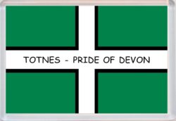 Totness - Pride of Devon County Flag - Jumbo Fridge Magnet Souvenir Gift Present
