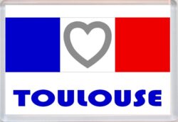 Toulouse - Love France/French Towns & Cities Flag - Jumbo Fridge Magnet Souvenir Gift Present