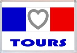 Tours - Love France/French Towns & Cities Flag - Jumbo Fridge Magnet Souvenir Gift Present