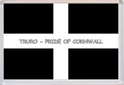 Truro - Pride of Cornwall County Flag - Jumbo Fridge Magnet Souvenir Gift Present