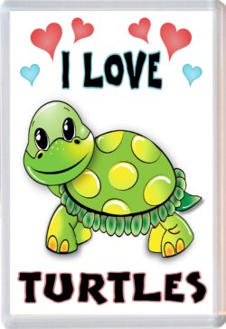 I Love Turtles - Jumbo Fridge Magnet Souvenir Gift Present