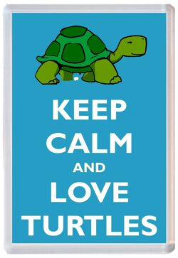 Keep Calm and Love Turtles - Jumbo Fridge Magnet Souvenir Gift Present