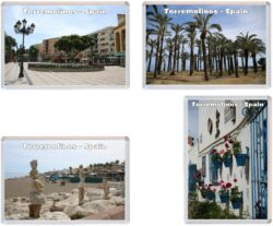 Torremolinos - Costa del Sol - Spain - 4 PACK - Jumbo Fridge Magnet Souvenir Gift Present