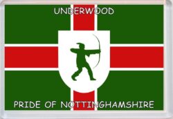 Underwood - Pride of Nottinghamshire County Flag - Jumbo Fridge Magnet Souvenir Gift