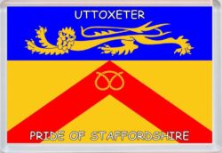 Uttoxeter - Pride of Staffordshire County Flag - Jumbo Fridge Magnet Souvenir Gift