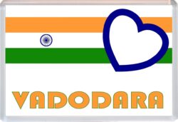 Vadodara - Love Indian/Indian Towns & Cities Flag - Jumbo Fridge Magnet Souvenir Gift Present