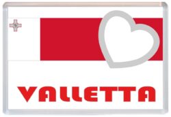 Valletta - Love Malta/Maltese Towns & Cities Flag - Jumbo Fridge Magnet Souvenir Gift Present