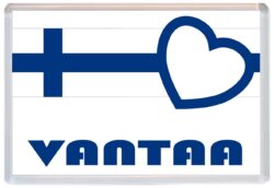 Vantaa - Love Finland/Finnish Towns & Cities Flag - Jumbo Fridge Magnet Souvenir Gift Present
