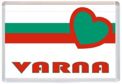 Varna - Love Bulgaria/Bulgarian Towns & Cities Flag - Jumbo Fridge Magnet Souvenir Gift Present