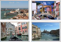 Venice - Italy - 4 PACK - Jumbo Fridge Magnet Souvenir Gift Present