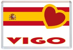 Vigo - Love Spain/Spanish Towns & Cities Flag - Jumbo Fridge Magnet Souvenir Gift Present