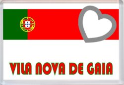 Vila Nova de Gaia - Love Portugal/Portuguese Towns & Cities Flag - Jumbo Fridge Magnet Souvenir Gift Present