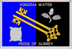 Virgina Water - Pride of Surrey County Flag - Jumbo Fridge Magnet Souvenir Gift