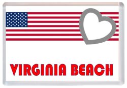 Virginia Beach - Love USA/United States of America Towns & Cities Flag - Jumbo Fridge Magnet Souvenir Gift