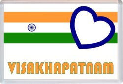 Visakhapatna - Love Indian/Indian Towns & Cities Flag - Jumbo Fridge Magnet Souvenir Gift Present