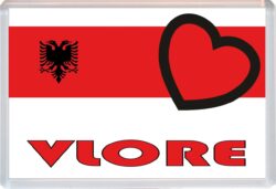 Vlore - Love Albania Towns & Cities Flag - Jumbo Fridge Magnet Souvenir Gift Present