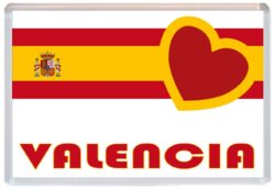 Valencia - Love Spain/Spanish Towns & Cities Flag - Jumbo Fridge Magnet Souvenir Gift Present