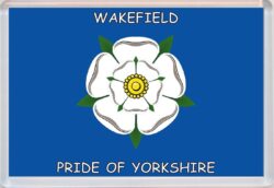 Wakefield - Pride of Yorkshire County Flag - Jumbo Fridge Magnet Souvenir Gift Present