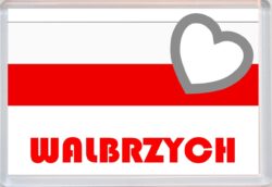 Walbrzych - Love Poland/Polish Towns & Cities Flag - Jumbo Fridge Magnet Souvenir Gift Present