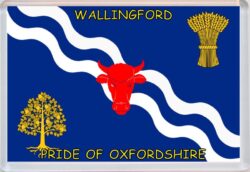 Wallingford - Pride of Oxfordshire County Flag - Jumbo Fridge Magnet Souvenir Gift