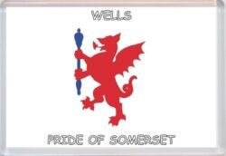 Wells - Pride of Somerset County Flag - Jumbo Fridge Magnet Souvenir Gift