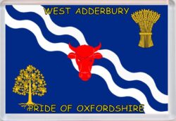 West Adderbury - Pride of Oxfordshire County Flag - Jumbo Fridge Magnet Souvenir Gift