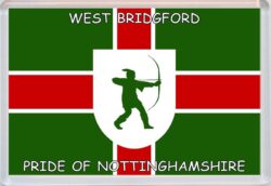 West Bridgford - Pride of Nottinghamshire County Flag - Jumbo Fridge Magnet Souvenir Gift