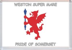 Weston Super Mare - Pride of Somerset County Flag - Jumbo Fridge Magnet Souvenir Gift