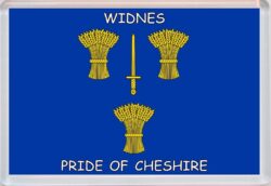 Widnes - Pride of Cheshire County Flag - Jumbo Fridge Magnet Souvenir Gift Present