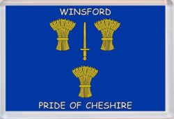 Winsford - Pride of Cheshire County Flag - Jumbo Fridge Magnet Souvenir Gift Present