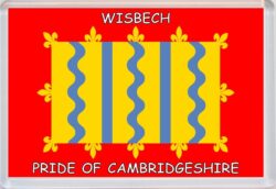 Wisbech - Pride of Cambridgeshire County Flag - Jumbo Fridge Magnet Souvenir Gift Present
