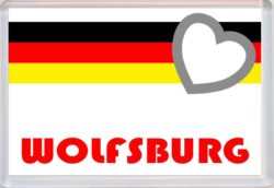Wolfsburg - Love Germany/German Towns & Cities Flag - Jumbo Fridge Magnet Souvenir Gift Present