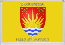 Woodbridge - Pride of Suffolk County Flag - Jumbo Fridge Magnet Souvenir Gift