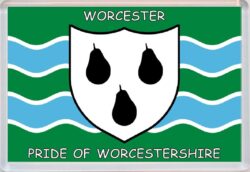 Worcester - Pride of Worcestershire County Flag - Jumbo Fridge Magnet Souvenir Gift Present
