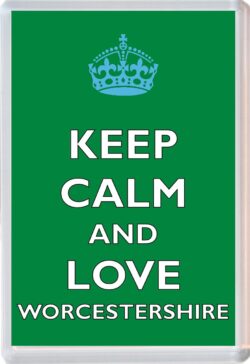 Keep Calm and Love Worcestershire - Jumbo Fridge Magnet Souvenir Gift Present