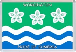 Workington - Pride of Cumbria County Flag - Jumbo Fridge Magnet Souvenir Gift Present