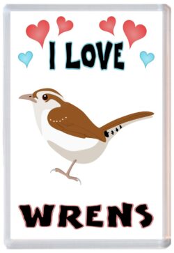 I Love Wrens - Jumbo Fridge Magnet Souvenir Gift Present