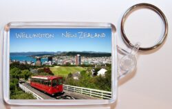 Wellington - New Zealand - Double Sided Large Keyring Key Fob Chain Ring Gift Present Souvenir