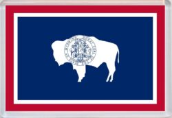 Wyoming - USA State Flag - Jumbo Fridge Magnet Souvenir Gift Present