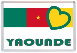 Yaounde - Love Cameroon Towns & Cities Flag - Jumbo Fridge Magnet Souvenir Gift