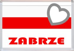 Zabrze - Love Poland/Polish Towns & Cities Flag - Jumbo Fridge Magnet Souvenir Gift Present