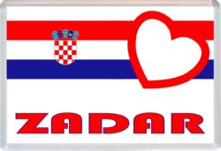 Zadar - Love Croatia/Croatian Towns & Cities Flag - Jumbo Fridge Magnet Souvenir Gift Present