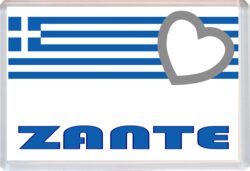 Zante - Love Greece/Greek Towns & Cities Flag - Jumbo Fridge Magnet Souvenir Gift Present