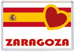 Zaragoza - Love Spain/Spanish Towns & Cities Flag - Jumbo Fridge Magnet Souvenir Gift Present