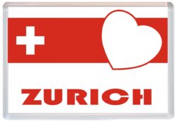 Zurich - Love Swiss/Switzerland Towns & Cities Flag - Jumbo Fridge Magnet Souvenir Gift Present