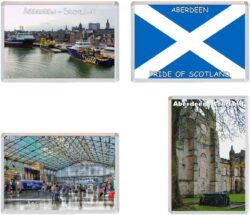 Aberdeen - Scotland - 4 PACK - Jumbo Fridge Magnet Souvenir Gift Present